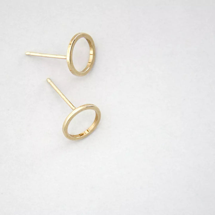 Our popular eternity circle earrings in gold