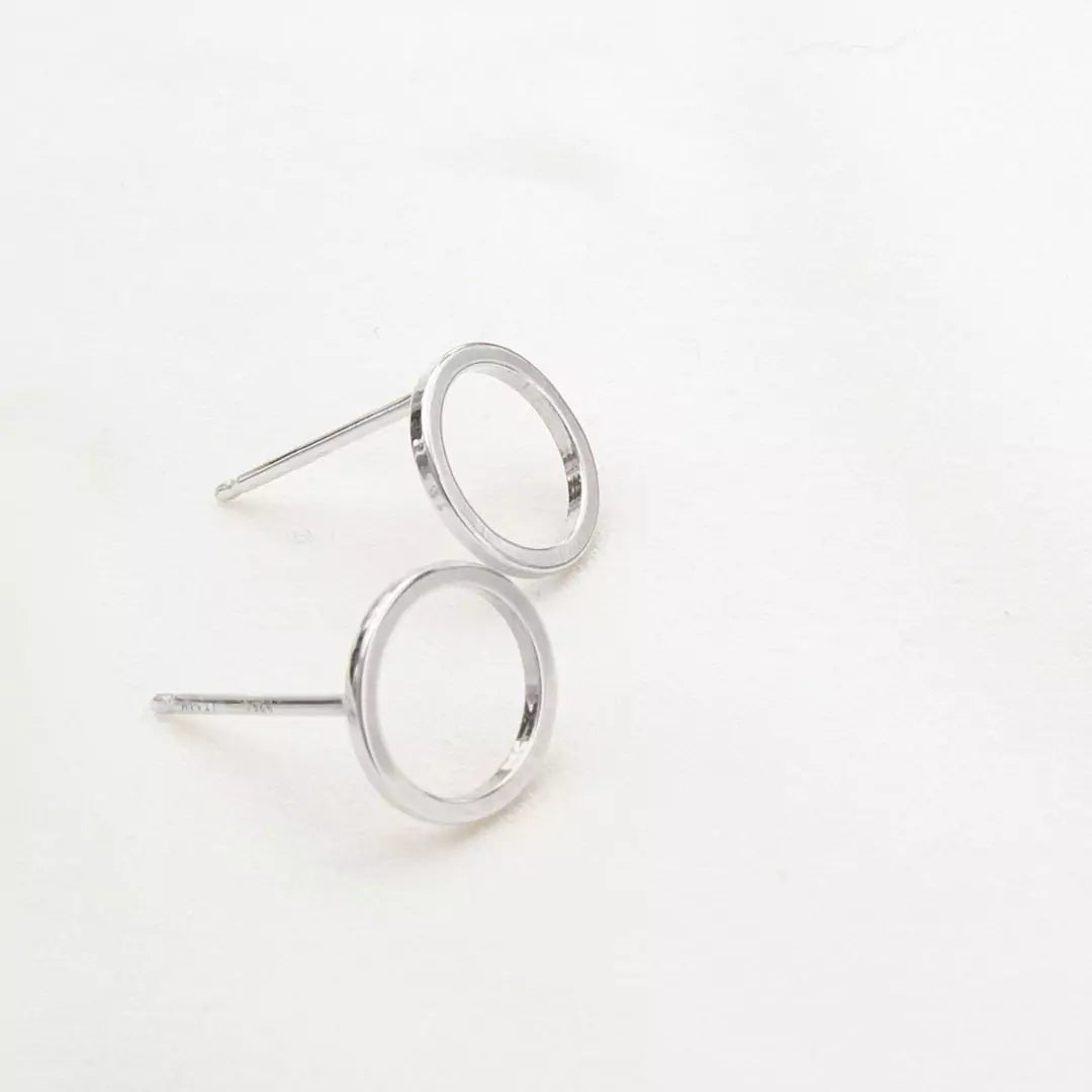 Eternity Circle Earrings 10mm Silver Elsa Storm