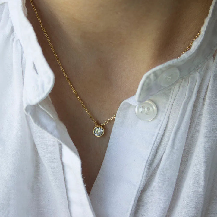 Little Star Necklace Gold Cz Elsa Storm Jewelry